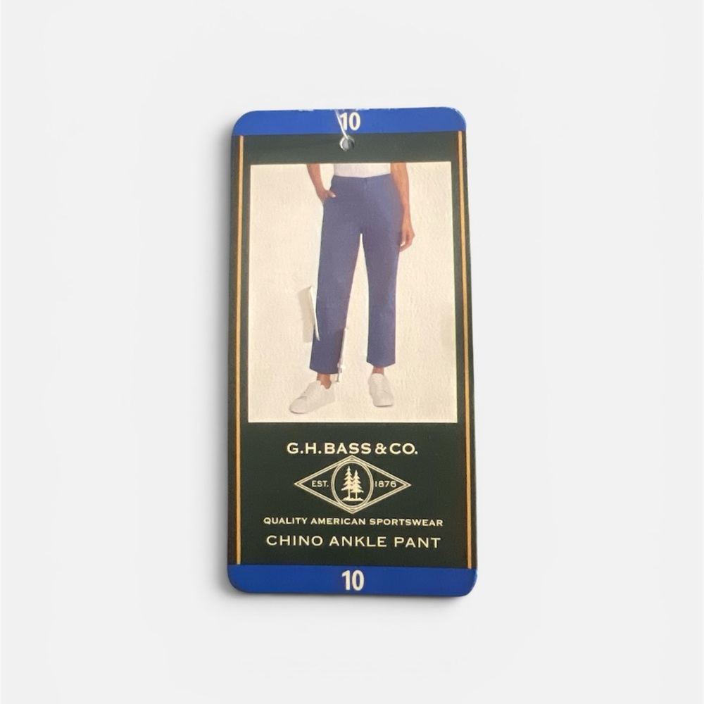 G.H. Bass & Co. Straight-Leg Chino Ankle Pants - Blue